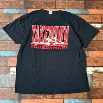 TAKEDOWN TOURNAMENT 티셔츠 XL 빈티지 구제 의류 남성용