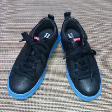CAMPER RUNNER FOUR 캠퍼 블랙/파랑 가죽 스니커즈