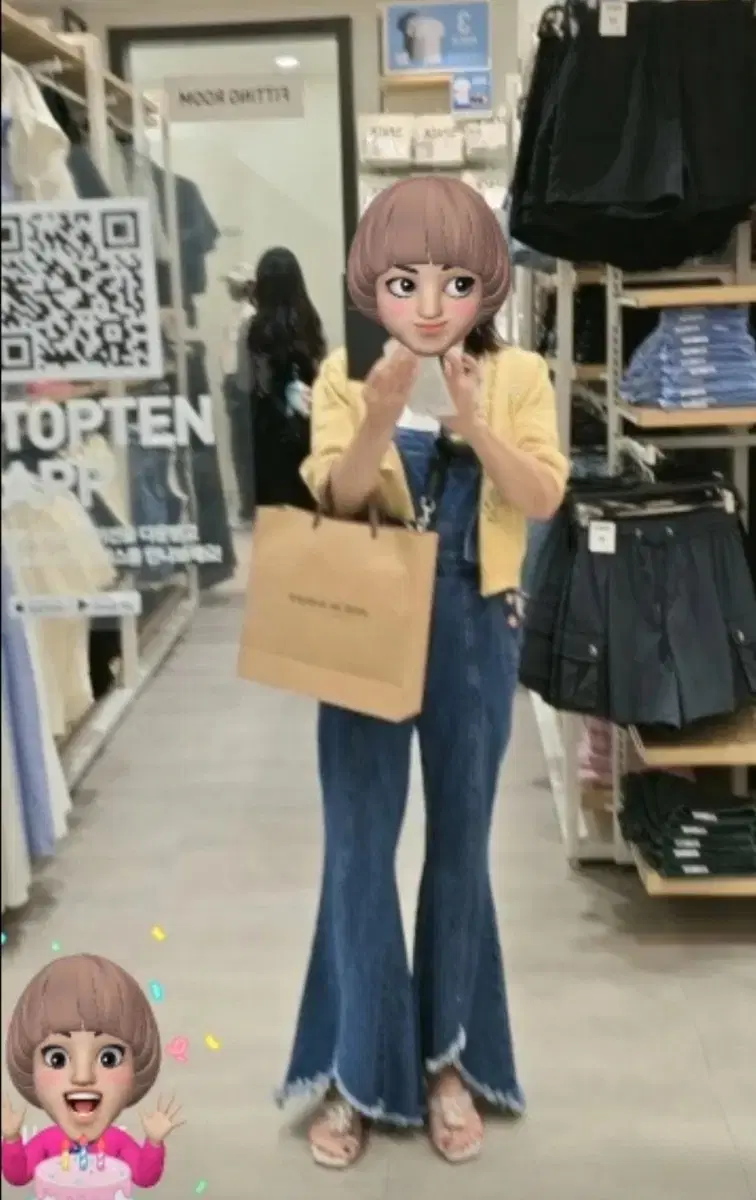 Han Som Sjyp Denim Overalls. Jeans