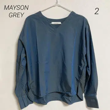 0176 MAYSON GREY 메이슨 그레이 V넥 광택 긴팔 셔츠 2