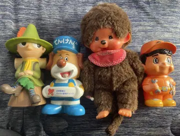 몬치치 세키구치 인형 소프트 비닐 저금통 4종 세트 미니멀리스트 짐 정리