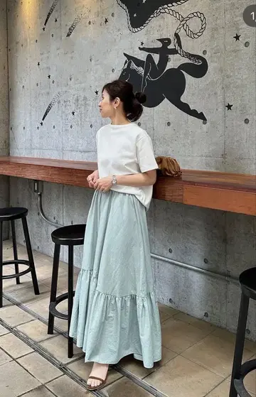 na.e Volume Gather Skirt 민트
