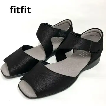 새상품급 fitfit [23cm] 힐 커버 샌들 경량 블랙