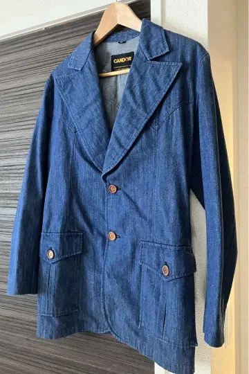 70s CANDOR 다크 블루 커버올 M 사이즈 모즈