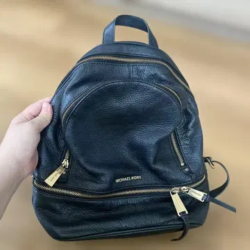 고품질 마이클코어스 블랙 가죽 백팩