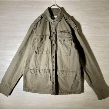 빈티지 ZARA 자라 긴팔 셔츠 자켓 L 자수 밀리터리 구제 의류