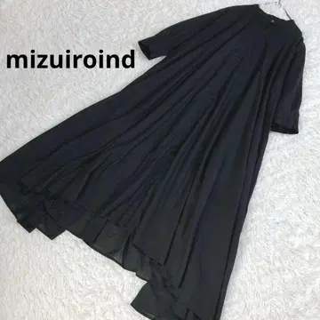미즈이로 인드 mizuiroind 반팔 셔츠 원피스 블랙 F
