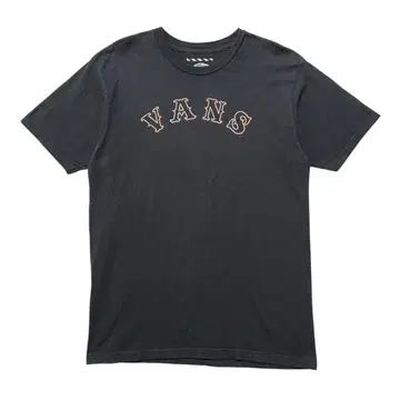 미국 구제 의류 VANS 반스 티셔츠 로고 프린트 남성용 L 블랙