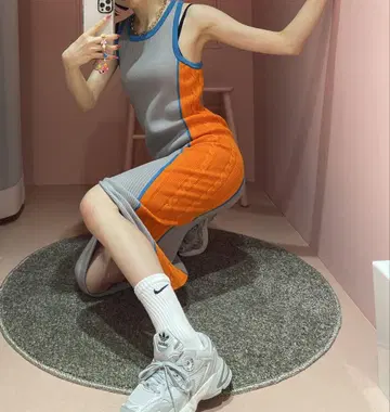 atmos pink 멀티 컬러 롱 원피스