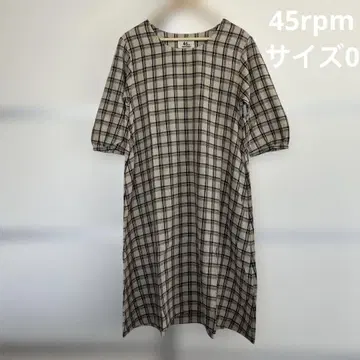 45rpm 사이즈 0 5부 소매 원피스