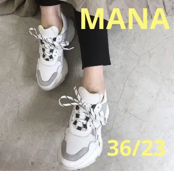 마나 다드 스니커즈 화이트 36/23cm 통굽