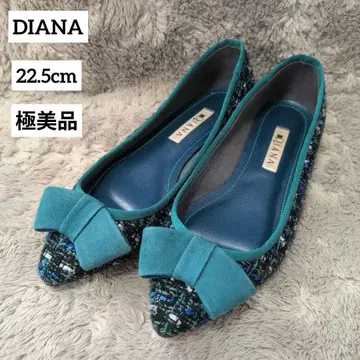 DIANA 다이애나 자수 플랫 펌프스 리본 22.5cm 컨디션 최상