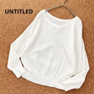 언타이틀 UNTITLED 썸머 니트 면 루즈핏 빅 화이트