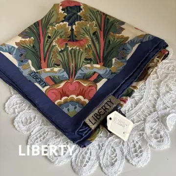 LIBERTY 리버티 대형 스카프 실크 100% 이탈리아제 미사용품
