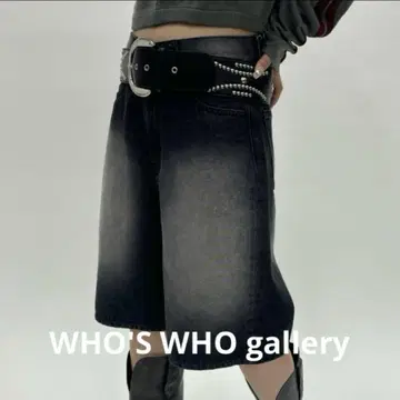 WHO'S WHO gallery 다크 데님 하프 팬츠