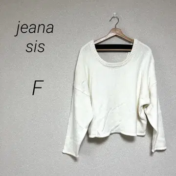 jeana sis 여성용 상의 긴팔 화이트 니트 사이즈 F