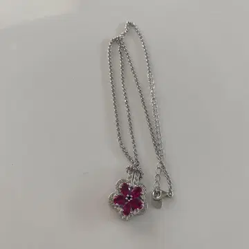 실버 925 목걸이 플라워 컬러 디자인 2WAY