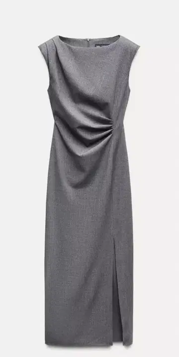 미사용 새상품 택 포함 자라 ZARA 그레이 슬리브리스 롱 원피스 맥시