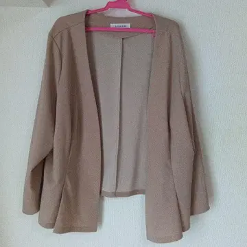 베이지 노카라 자켓