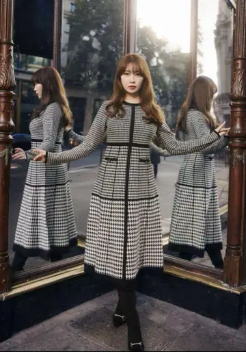 헤르립토 몽테뉴 니트 롱 드레스