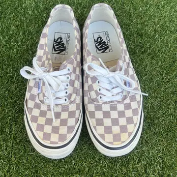 반스 VANS AUTHENTIC 25.5cm 체커 핑크 연보라