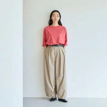 나카가와 마사시치 상점 강선 면 풀오버 7부 소매