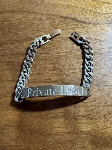 Private Label 실버 체인 팔찌