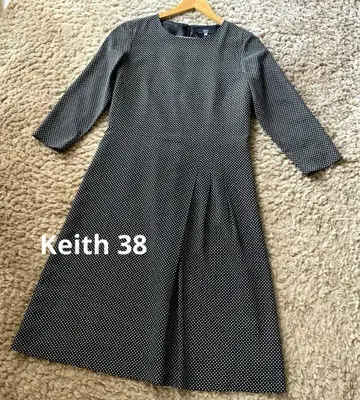Keith 버즈아이 패턴 7부 소매 원피스 38