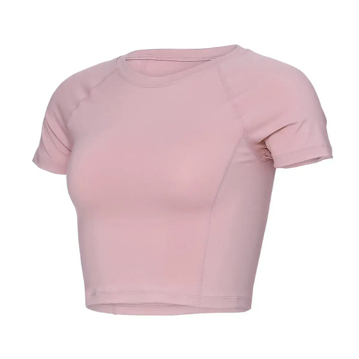 Andar Air Touch Fei Short Sleeve Crop Top Solid Indie Pink (Used)