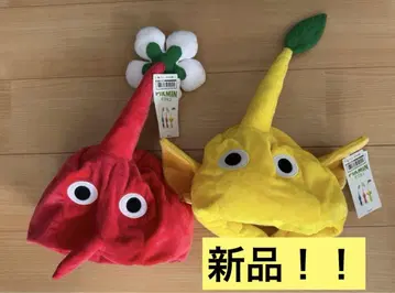 피크민 변신 모자 세트 빨간색 노랑