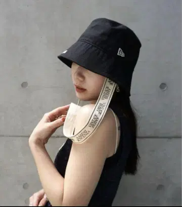 블랙 버킷 햇 빈티지 스타일