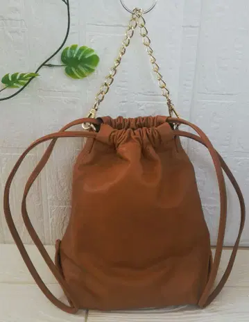 DIANA BAGS 브라운 카프 2way 백 #천연 가죽 덤 포함