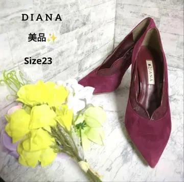 DIANA 다이애나 하이힐 펌프스 포인트 토 레이스 와인 레드