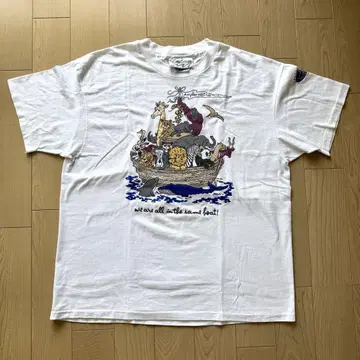 90s Hanes 티셔츠 애니멀 프린트 싱글 스티치 XL