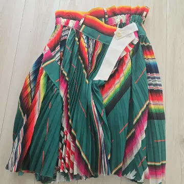 사카이 멀티 컬러 플리츠 스커트