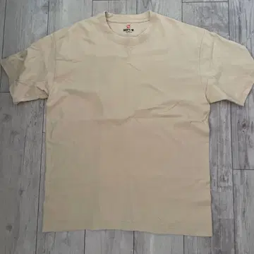 Hanes BEEFY-T XL 베이지 티셔츠