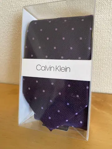 캘빈클라인 보라색 도트 무늬 넥타이 새상품