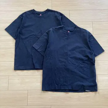 Hanes BEEFY-T 티셔츠 블랙 검정 2장 세트