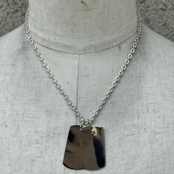 SILVER925 PLATE TOP NECKLACE/실버/목걸이