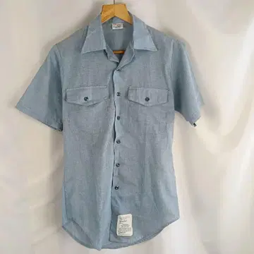 80년대 네비 셔츠 US NAVY 샴브레이 셔츠 S B3078