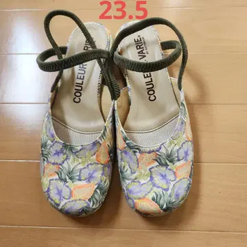 COULEUR VARIE 꽃무늬 샌들 23.5cm EEE