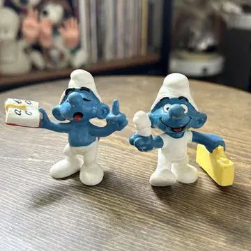 스머프 빈티지 PVC 피규어 구급 상자 슐라이히 세트