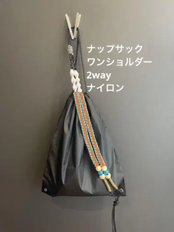 냅색 원 숄더 Y2K 핸드메이드 백팩 나일론 블랙