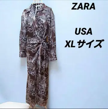 자라 일본풍 패턴 롱 원피스 빅 사이즈 USA-XL 사이즈
