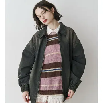 jouetie 루즈 데님 블루종 데님 자켓