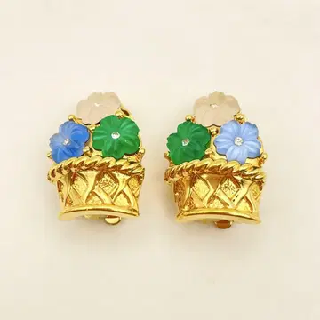 TH-M0645 니나 리치 Nina Ricci 꽃 빈티지 귀찌