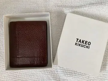 TAKEO KIKUCHI 두겹 지갑 브라운
