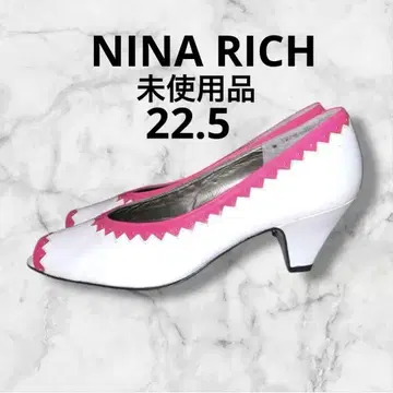 미사용품 NINA RICH 니나리치 오픈토 펌프스 핑크 엣지