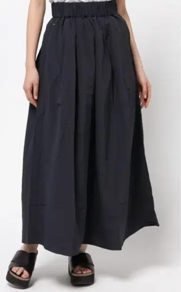 moussy 마우지 GATHER TUCK LONG SKIRT 블랙
