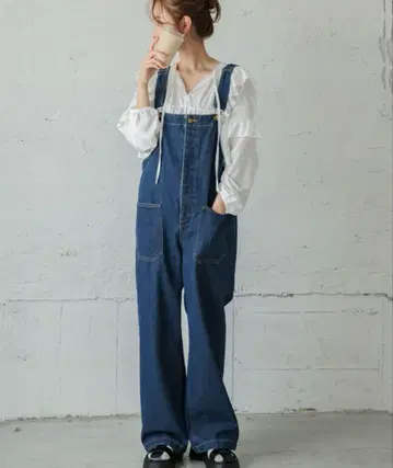 SUGAR BISKET 오버롤 데님 살로펫 L